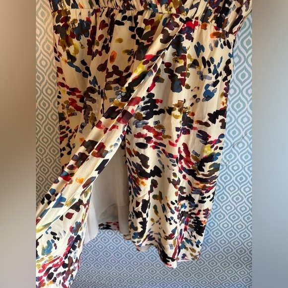 Alice + Olivia Silk Blend Mini Wrap Dress -S - Picture 2 of 8
